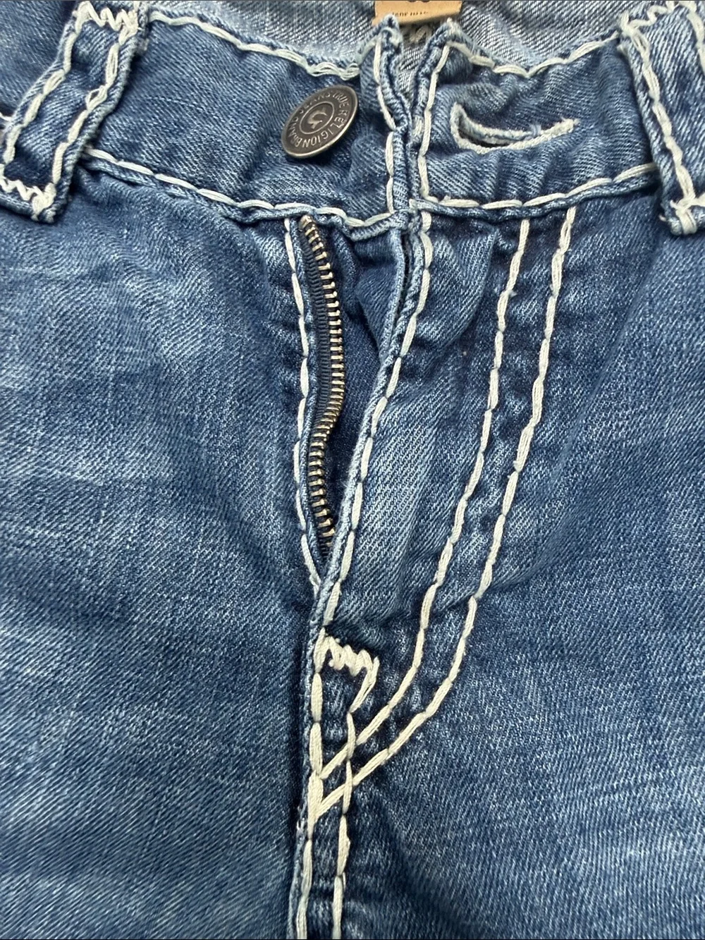 True Religion Men's Medium Blue Denim Jeans